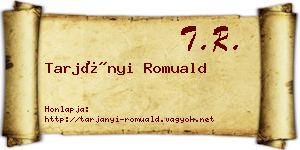 Tarjányi Romuald névjegykártya